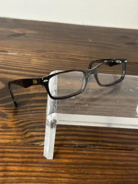 Rb5206-5515 Ray-ban Polished Black On Transparent Rectangle Eyeglasses Frame 140
