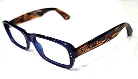 Rb5223 Ray-ban 5006 Blue Brown Marble Rectangle Eyeglasses 54-17 145