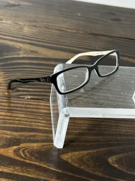 Rb5224-5014 Ray-ban Unisex Polished Black Full Rim Rectangular Eyeglasses Frame