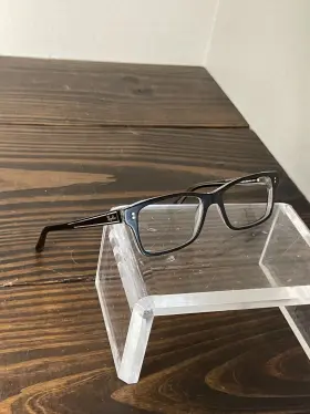 Rb5226-2034 Ray-ban Unisex Polished Black On Transparent Eyeglasses Frame 140