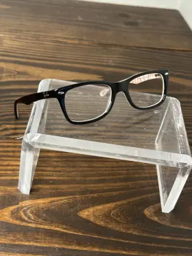 Rb5228-5014 Ray-ban Optics Unisex Polished Black/white Square Eyeglasses Frame