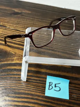 Rb5228-5112 Ray-ban Optics Unisex Burgundy Full Rim Square Eyeglasses Frame