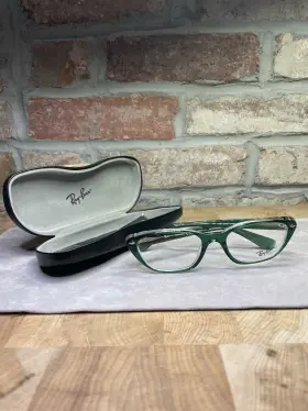 Rb5242 Ray-ban Rb 5242 5162 Eyeglass Frames- Green Gradient On Clear-cat Eye 53/18 140