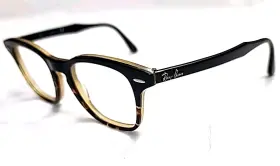 Ray-ban Rb5244 5028 Sm Black Tortoise Fade Square Eyeglasses 47-20 145 Read