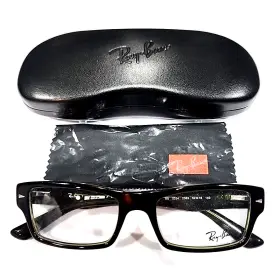 Rb5254 Ray-ban 2383 Tortoise Green Rectangle Eyeglasses 52-18 140 Case Cloth