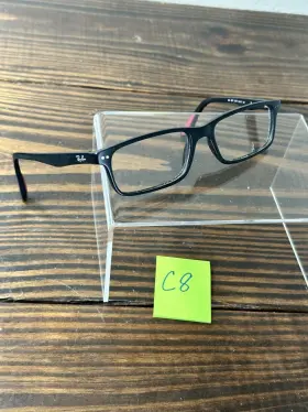 Rb5277-2077 Ray-ban Optics Unisex Matte Sand Black Rectangular Eyeglasses Frame