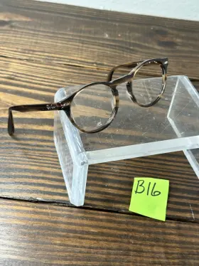Rb5283-5139 Ray-ban Unisex Striped Brown Full Rim Round Eyeglasses Frame 145