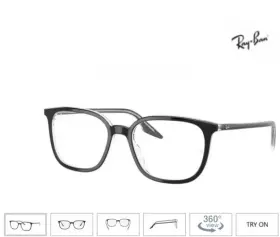 Rb5406 Ray-ban Black Eyeglasses Frames 52mm 18mm 145mm - 2034