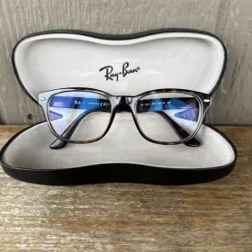 Rb5414 Ray-ban Unisex Plastic Eyeglass Frame Only 2012 Havana 54-19 With Case