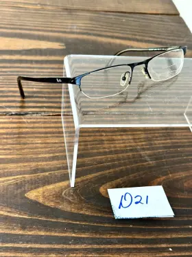 Rb6066 Ray-ban 2503 Unisex Polished Black Eyeglasses Rectangular Half Rim 105 Mm