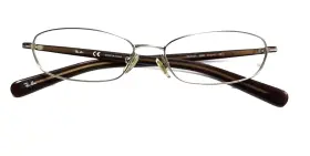 Rb6107 Ray-ban 2502 Small Silver Metal Rectangle Eyeglasses 51-15 135