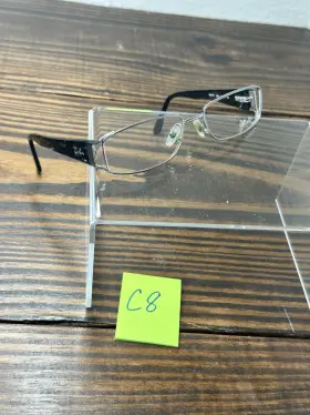 Rb6157-2629 Ray-ban Unisex Silver Black Full Rim Rectangular Eyeglasses Frame