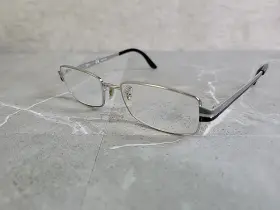 Rb6184 Ray-ban 2634 Silver Rectangle Eyeglasses Frames Only 51-17 140