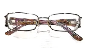 Rb6207 Ray-ban 2501 Silver Metal Purple Marble Rectangle Eyeglasses 50-16 135