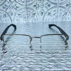 Rb6264 Ray-ban Glasses 2502 Silver Metal Black Half Rim Rectangle 51/18 135