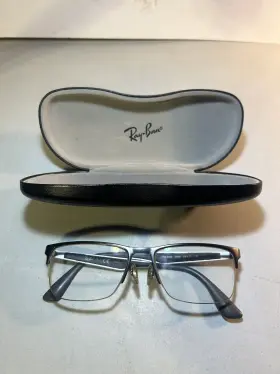 Rb6335 Ray-ban 2855 Matte Gunmetal Half Rim Eyeglasses