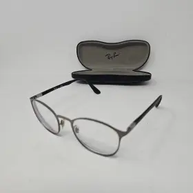 Rb6355 Ray-ban 2620 Gunmetal Round Eyeglasses Frame Only And Case 50-20 145