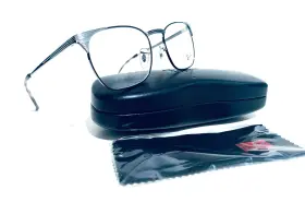 53-18-140 Ray-ban Rb6386 2901 Silver Black Square Metal Rx Eyeglasses Mm With Case