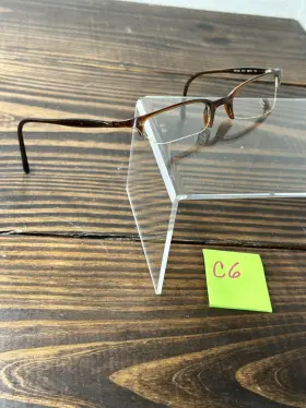 Rb7005-2107 Ray-ban Unisex Brown Rectangular Half Rim Eyeglasses Frame 48-19-135