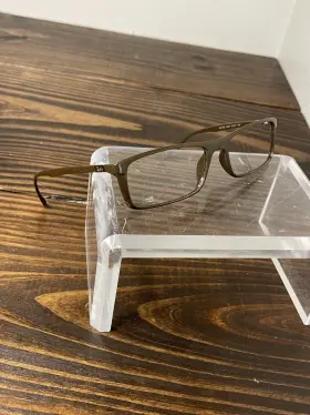 Ray-ban Rb7035-5434 Ray-ban Optics Mens Polished Brown Rectangular Eyeglasses Frame