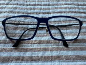 55-16-135 Ray-ban Rb7038 5451 Eyeglasses Frames Navy Blue Rectangular Lightray