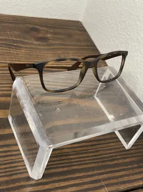 Rb7047-5573 Ray-ban Optics Unisex Matte Havana Square Full Rim Eyeglasses Frame