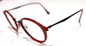 Rb7073 Ray-ban 5619 Lightray Red Round Eyeglasses 47-21 140 No Nose Pad Read