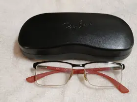 52-17-140 Ray-ban Rb8411 2509 Mens Black Browncarbon Fiber Eyeglasses And Case