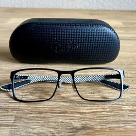 Rb8415 Ray-ban 2503 Mens Black Silver Carbon Fiber Eyeglasses Frames Only / Case