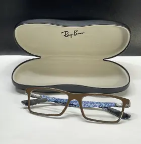 Rb8901 Ray-ban 5612 Brown Blac Carbon Fiber Rectangle Eyeglasses Frame 53-17 145