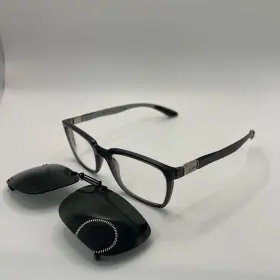 52-19-145 Ray-ban Rb8906 8061 Carbon Fiber Eyeglasses Frame Gray With Sunglass Clip