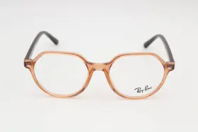 Rb9095v Ray-ban Thalia Optics Kids Polished Transparent Brown Square Eyeglasses