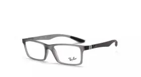 Rx8901 Ray-ban Demi Gloss Grey Carbon Fiber With Demo Lens 5244 New 55