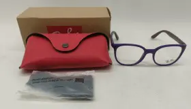 Ry1631 Ray-ban Kids Eyeglass Frames - Round Violet Rubber Bordeaux 47mm