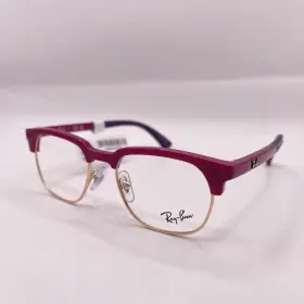 Ry1641 Ray-ban Girls Square Eyeglasses Fuchsia On Rose Gold 46mm