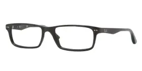 5277-2000 Ray-ban Sunglasses Mens Rectangle Optical Frames - Shiny Black Authentic New