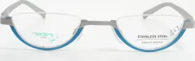 43-21-145 Readers Eyewear Bi1132 Bi1132-8 Matte Silver / Blue Teal Eyeglasses Frame New