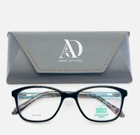 51-17-135 Real Tree G315 New Girl Blk Black Multi Womens Square Eyeglasses B 37