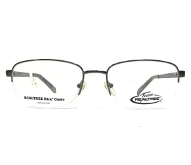 Realtree T103-gun Eyeglasses Frames T103 Gun Gray Rectangular Half Rim Large 56-19-140
