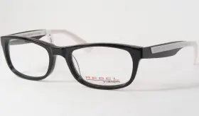Nw043 Rebel 6988r Vision Morel France Black /white Unique Eyeglasses 50-17-140mm