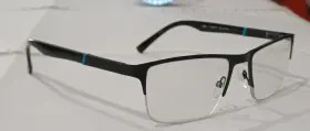 35-000913 Revel Eyeglasses Black Semi Half Rim Frame 22-221 Unisex 54 19 145 Mm