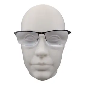 54-16-140 Revel 35-h11412 Mens Rectangular Semi-rimless Eyeglasses Black Silver