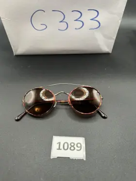 Revolution Eyewear Re072 Vintage Eyeglass Frame Clip On Sunglasses Aviator 50-20 Silver Tort