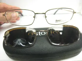 Revolution Eyewear Rev669 Eyeglass Frame With Magnet Sun Shade Coco 55-17-140 Case