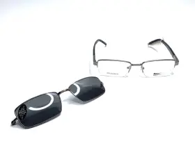 Revt99 Revolution Eyewear New Black Gun Metal Half Rim Glasses Magnetic Clip 53 18 140 Revt99 Revolution Eyewear New Black Gun Metal Half Rim Glasses Magnetic Clip 53 18 140
