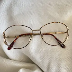 Rgp Eb-101 Vintage 90s Y2k Eyeglasses Frames 53 15 130 Gold Flex Hinge Brown Tortoise Metal