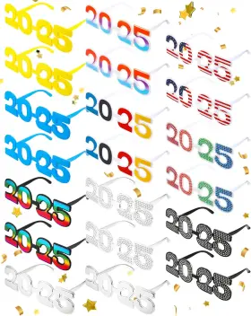 Riceshoot 726084836877 20 Pairs 2025 New Years Eyeglasses Graduation Glasses Ye