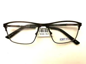 Robert Mitchel 202121 Eyeglasses Frames Rm Gm Gunmetal Black Square 54-17-145
