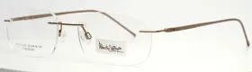 54-18-135 Roberto Steffani Sc014 Col 10 Brown Mens Rectangle Eyeglasses B 35