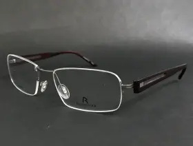 Rodenstock R4891-b Eyeglasses Frames R4891 B Matte Gunmetal Red Rimless 53-18-140